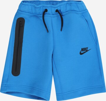 Regular Pantalon 'Tech Fleece' Nike Sportswear en bleu : devant