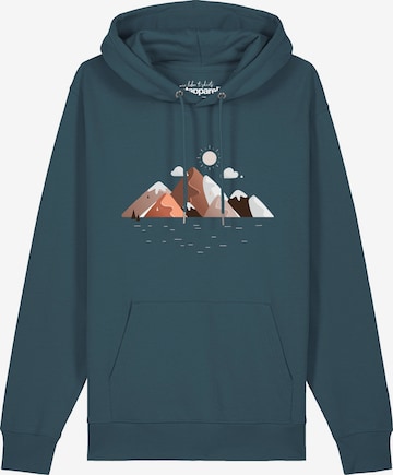 Watapparel Sweatshirt 'Mountains & Moon' in Blue: front