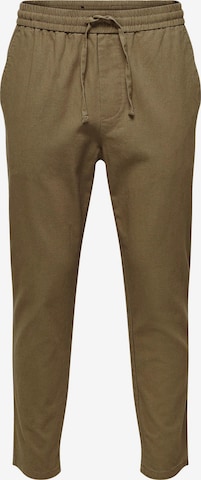 Pantalon 'Linus' Only & Sons en vert : devant