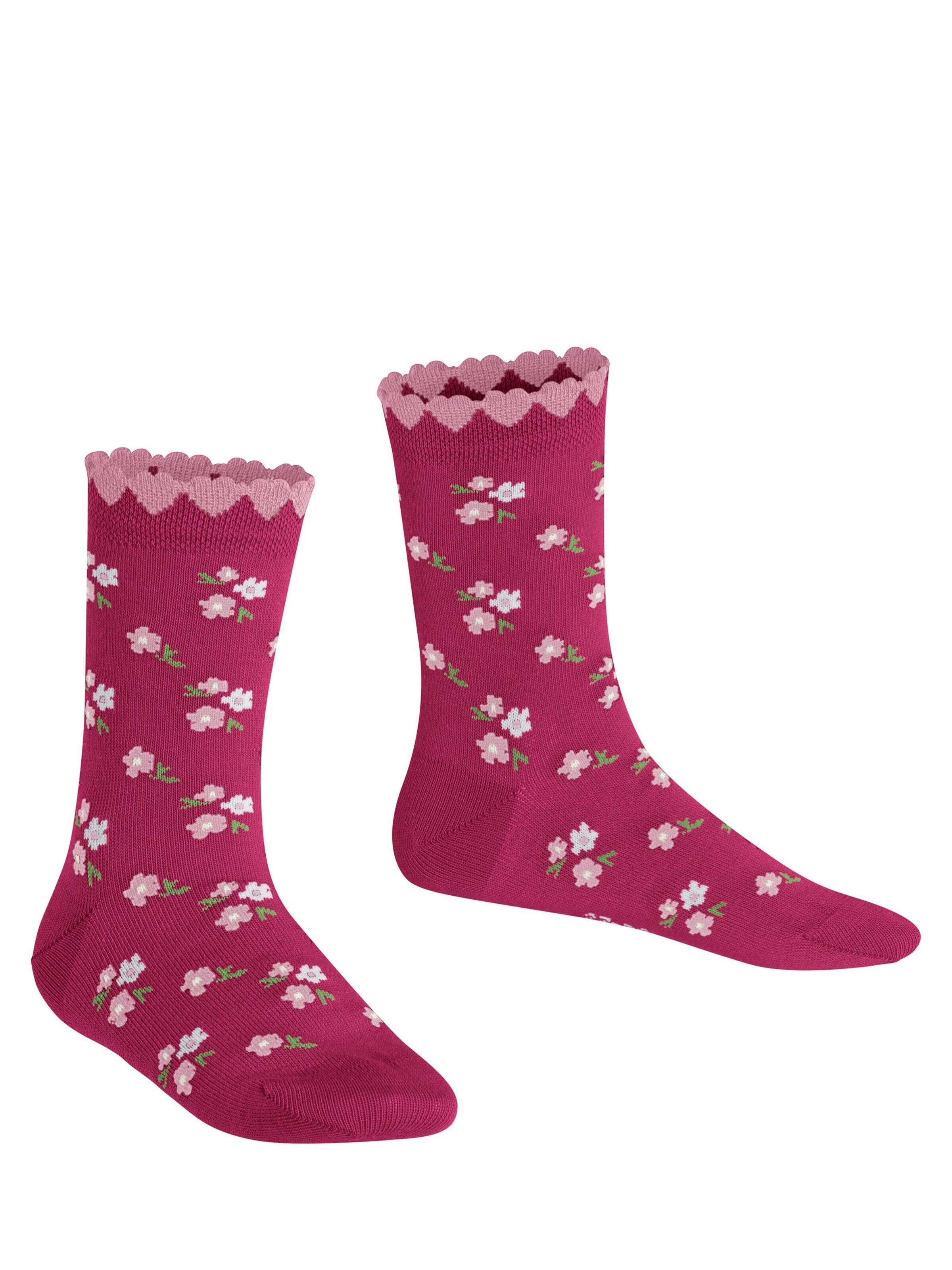 FALKE Socks 'Ditsy Flowers' in Pink