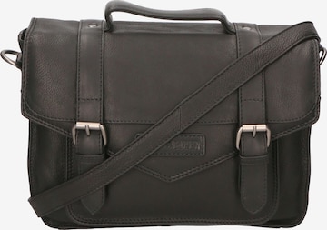 Borsa messenger di HILL BURRY in nero: frontale