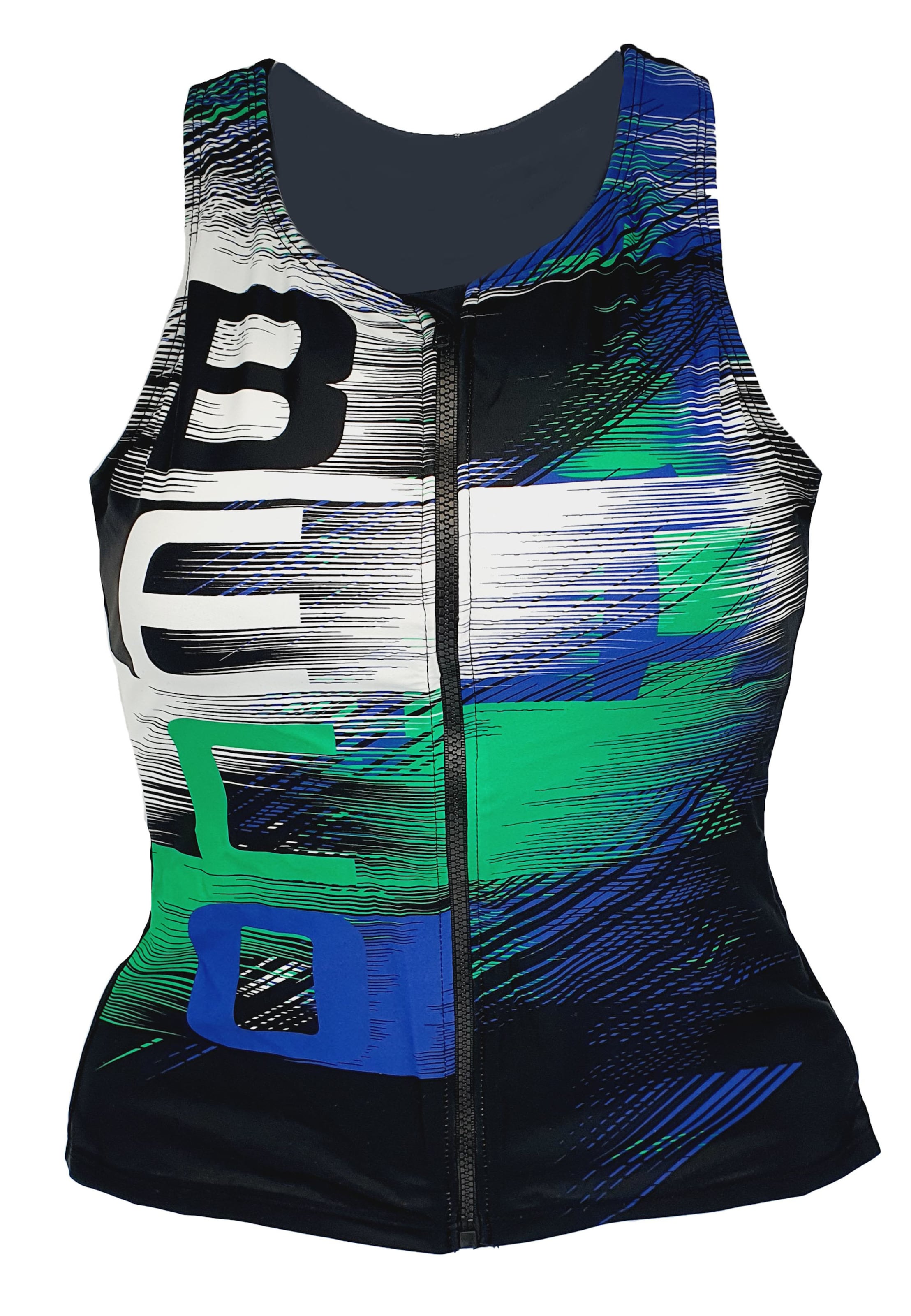 BECO the world of aquasports Tankini 'BEsuit Racerback' in Groen: voorkant