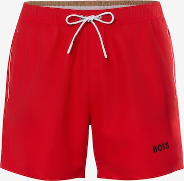 Shorts de bain 'Dogfish' BOSS en rouge : devant