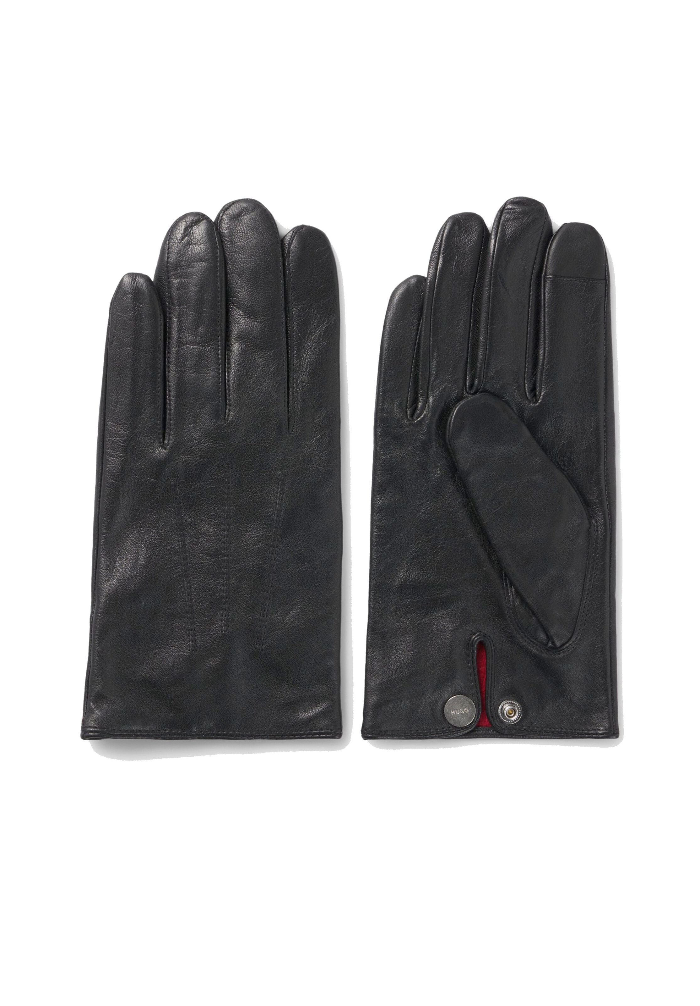 HUGO Handschuhe 'Jaan' in Schwarz: Vorderseite