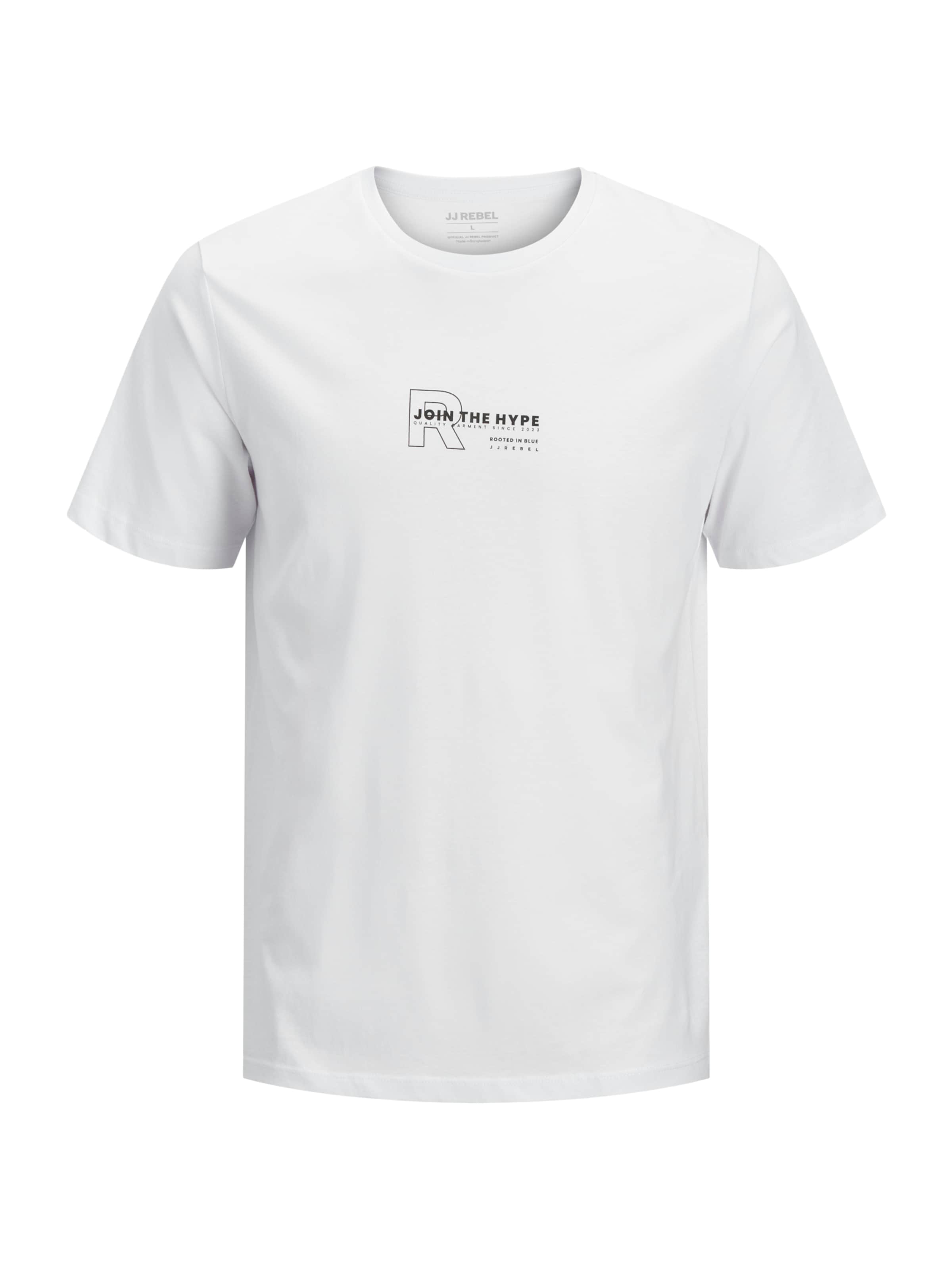 JJ Rebel Тениска 'JREBzaki' в бяло: отпред