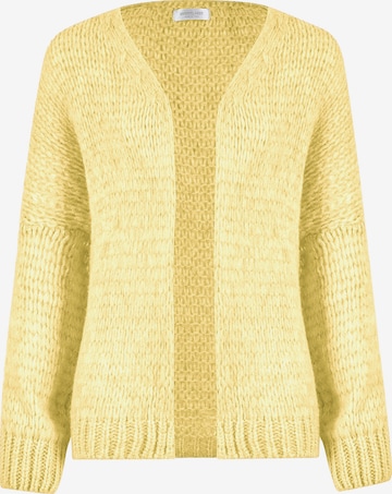 SASSYCLASSY Oversizestrickjacke in Gelb: Vorderseite