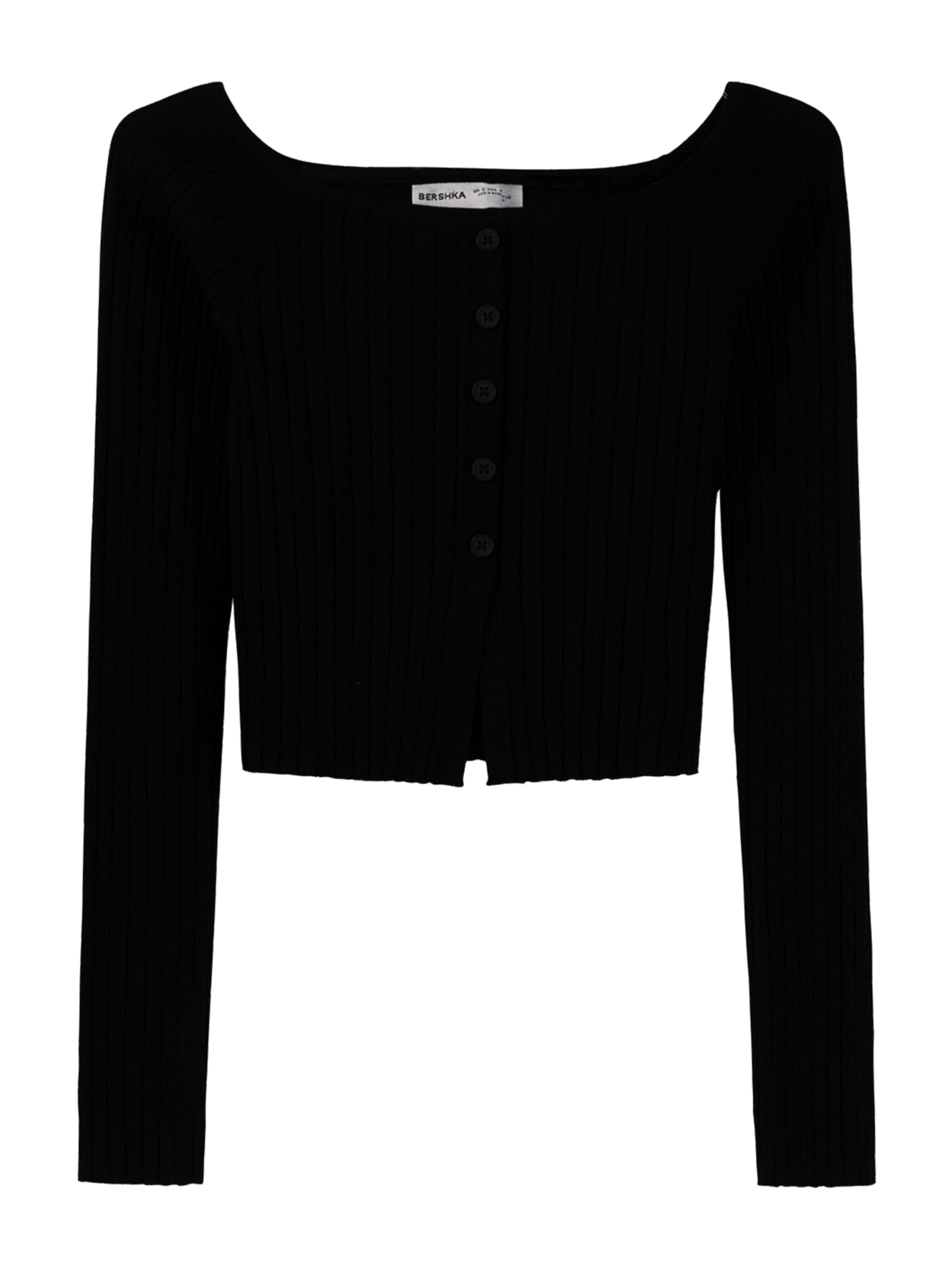 Bershka Пуловер в черно: отпред