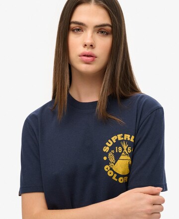 T-shirt oversize Superdry en bleu