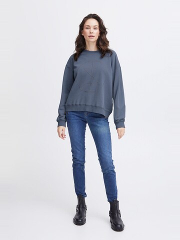 PULZ Jeans Sweatshirt 'MALLIE' in Blauw