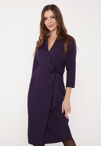 Awesome Apparel Dress in Purple: front