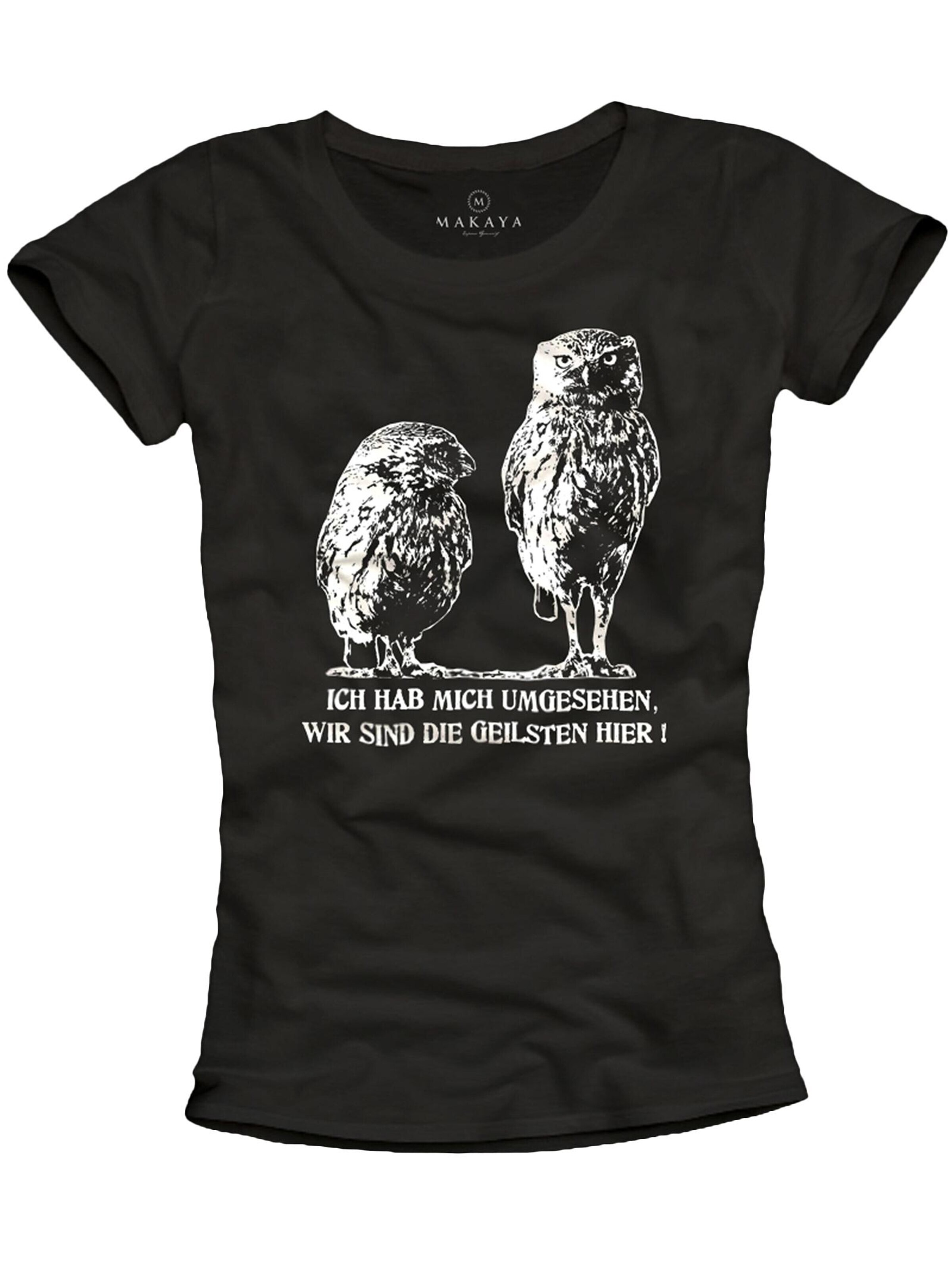 MAKAYA Shirt 'Hab mich umgesehen..' in S in Black, Item view