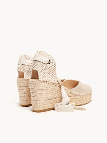 Alhamas - Sandalias 'Alpargata Cuña 8 cm' en plata
