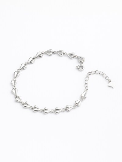 mùj jewelry Armbånd 'Echo Heart' i 18 cm i sølv, Produktvisning