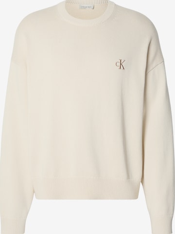 Calvin Klein Jeans Pulóver - fehér: elől