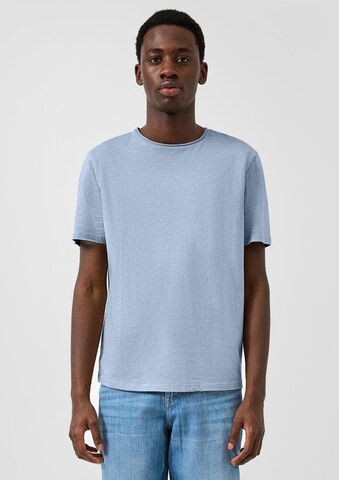 T-Shirt QS en bleu : devant