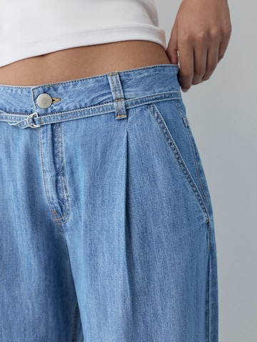 Pull&Bear Wide Leg Jeans in Blau
