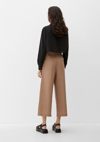 Wide Leg Pantalon QS en marron