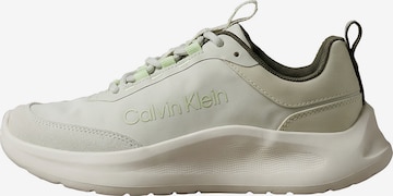 Baskets basses 'Lightweight Runner' Calvin Klein en vert : devant