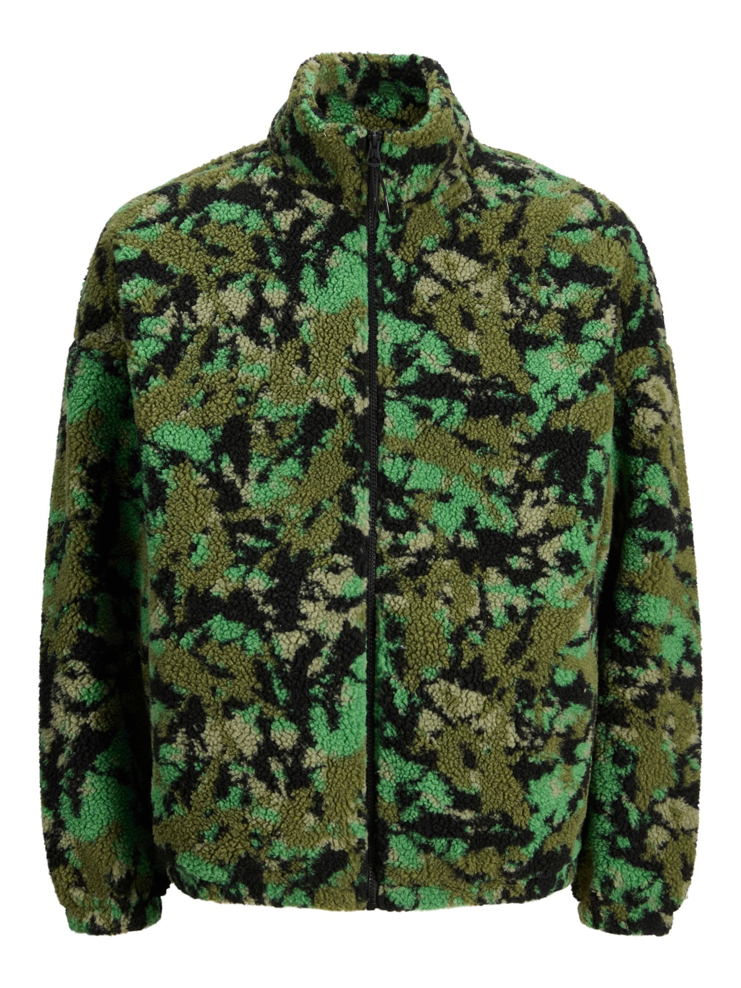 JACK & JONES Fleecejakke i sort: forside