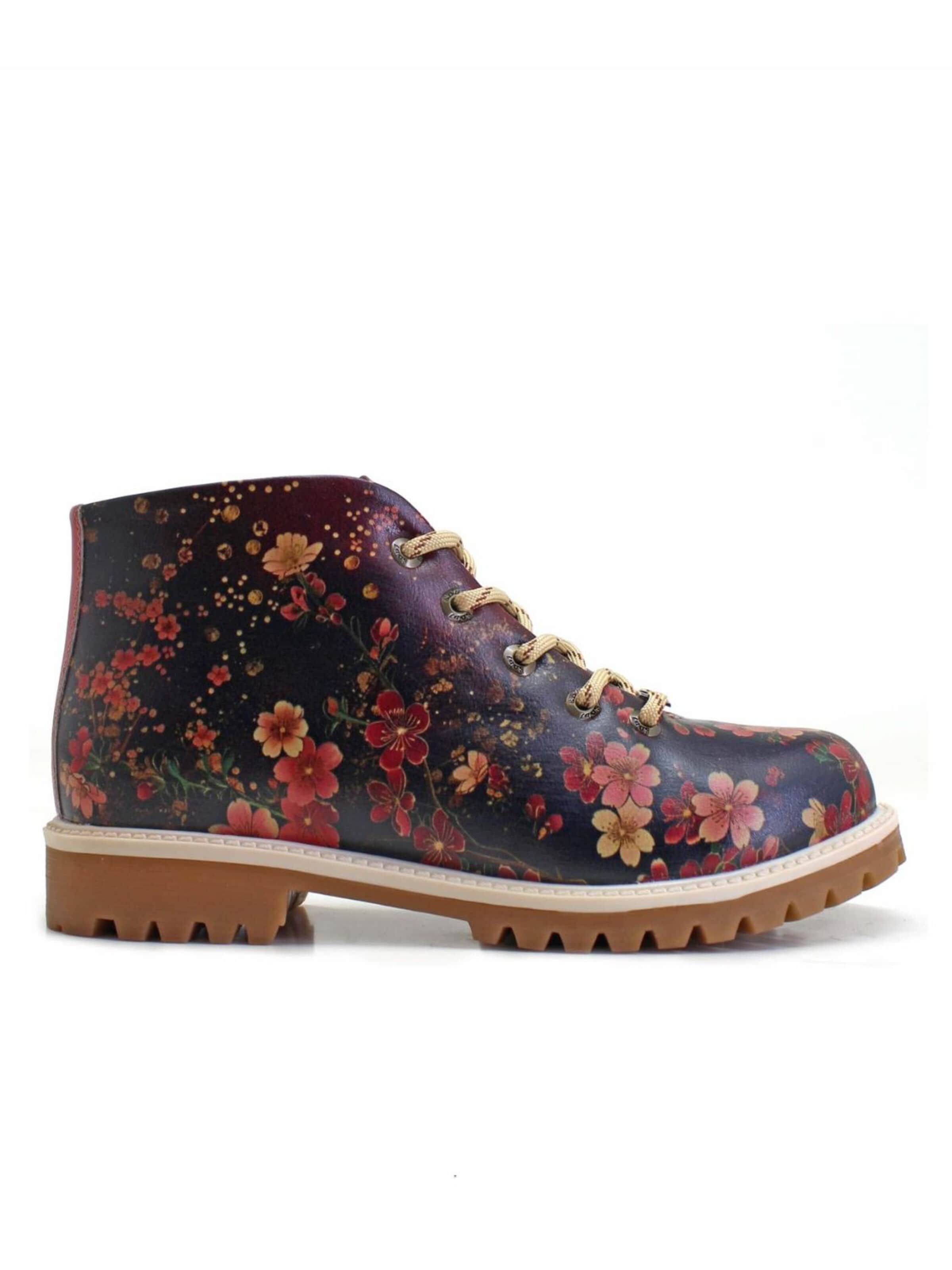 Goby Ankelboots 'Women's Burgundy Ankle boots Goby TKS536' i röd