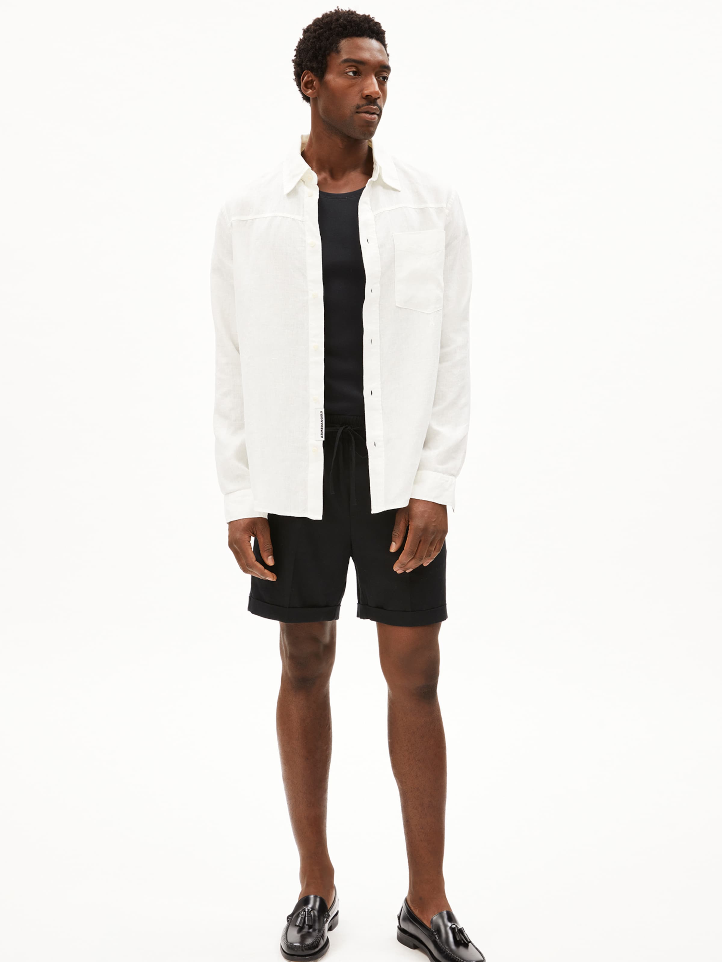 ARMEDANGELS Comfort fit Overhemd in Wit: voorkant