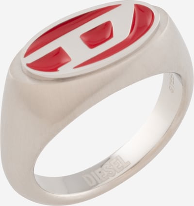 DIESEL Ring i rød / sølv, Produktvisning