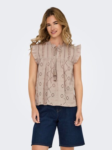 ONLY Blouse 'ONLReva' in Bruin: voorkant