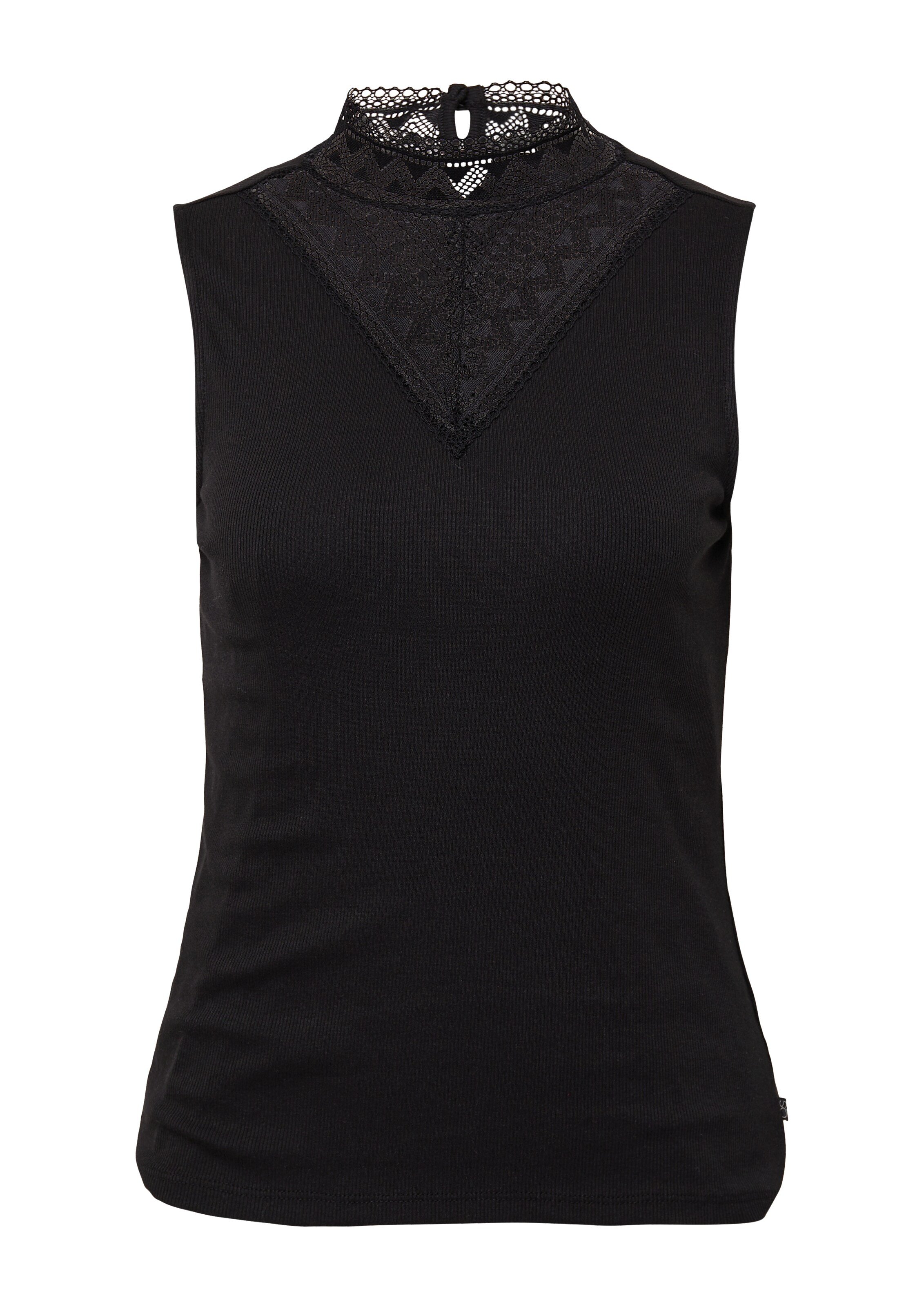 QS Top in Zwart: voorkant