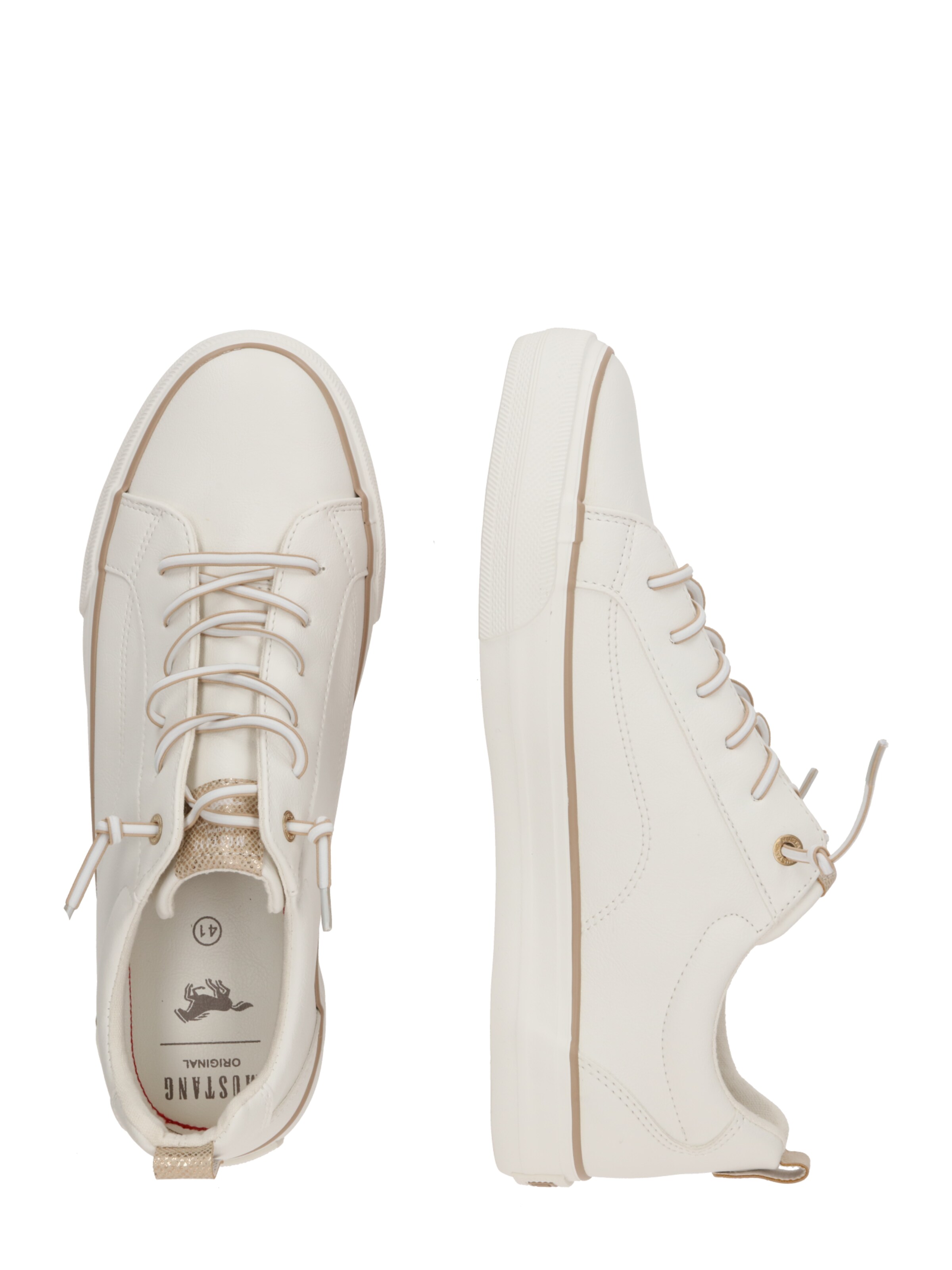 Sneaker low de la MUSTANG pe alb