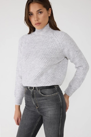 No Matter What Sweater in Grey: front