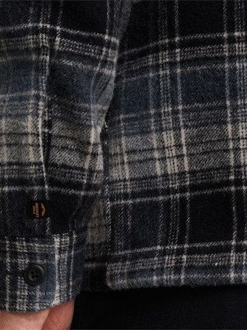 PME Legend Regular fit Overhemd 'Shirt jacket with check pattern' in Blauw