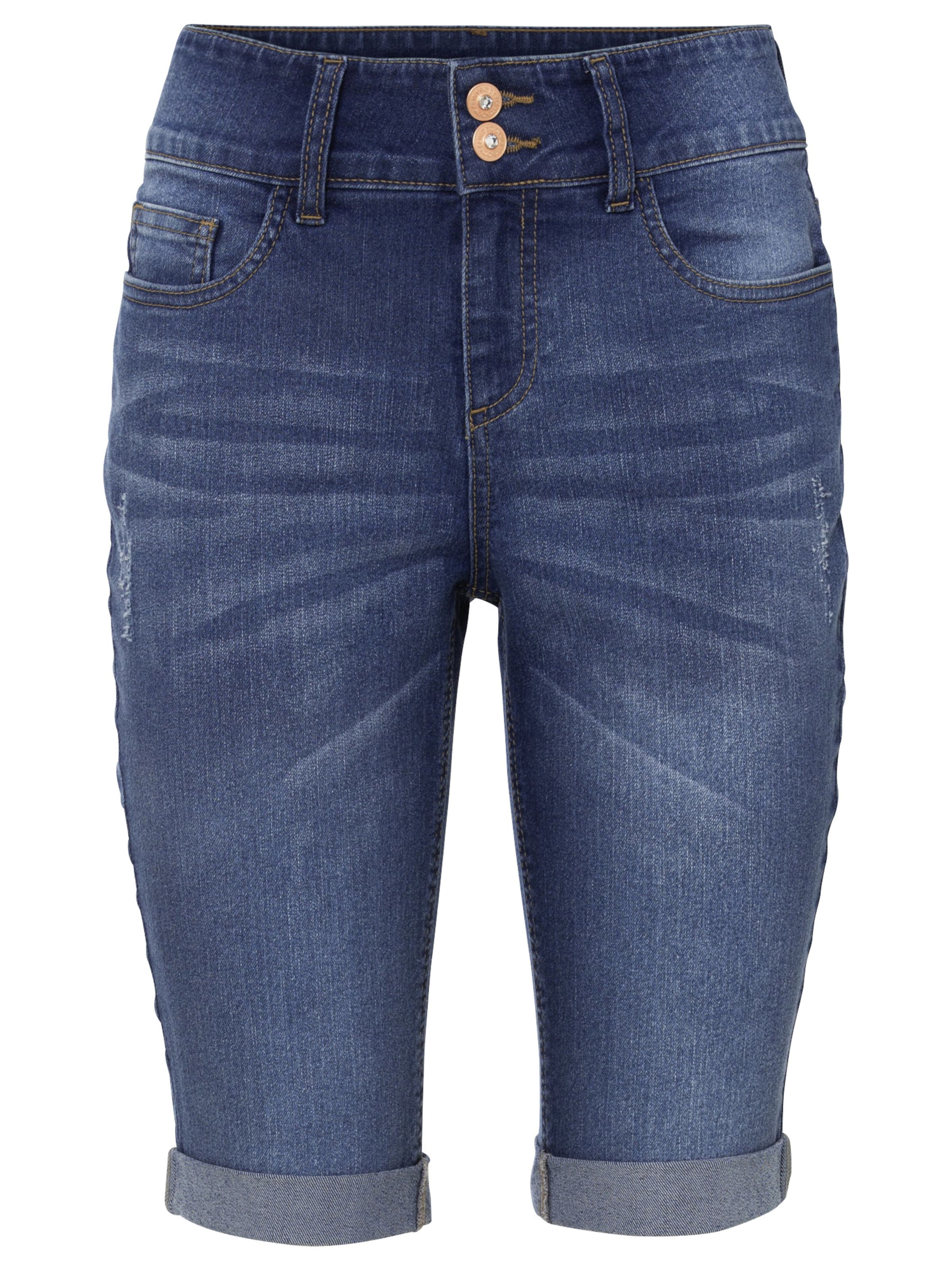 bonprix Slimfit Jeans in Blauw: voorkant