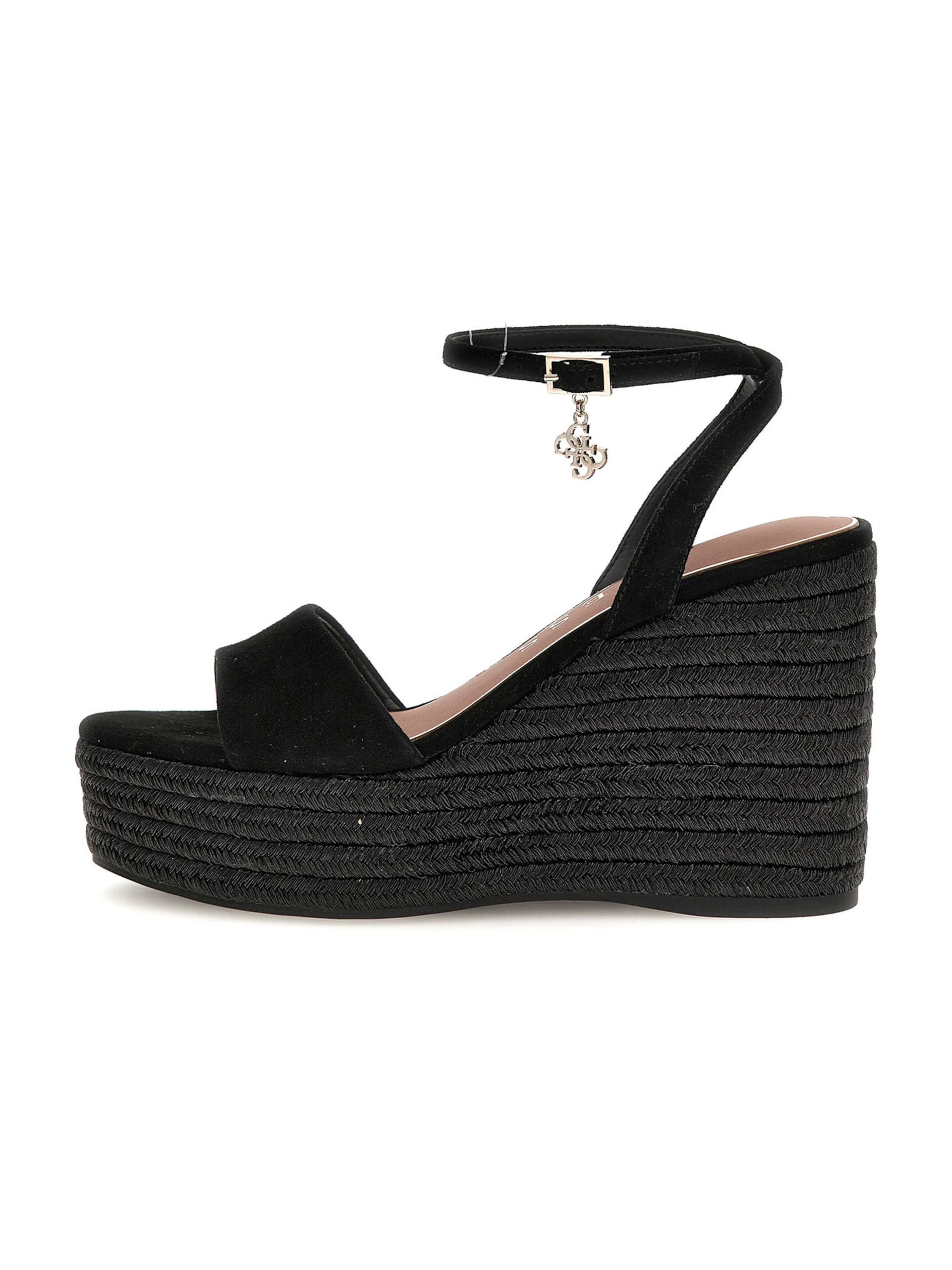 GUESS Sandal 'EVERLY2' i svart: framsida