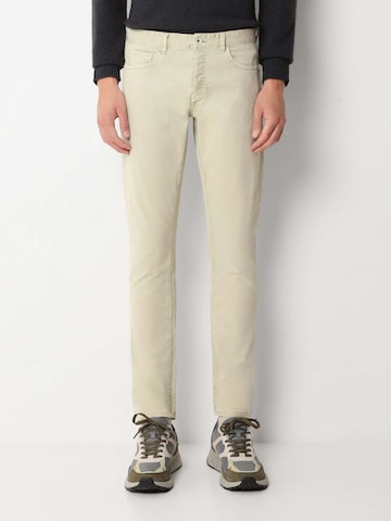 Scalpers Slimfit Broek in Beige: voorkant