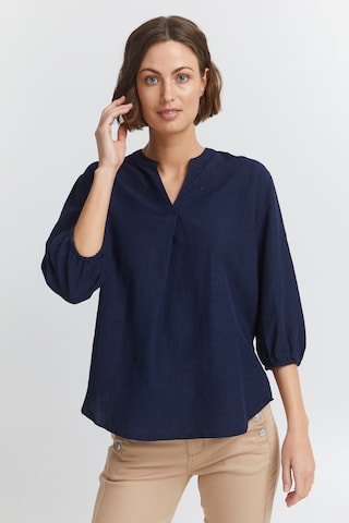 Fransa Blouse 'FAMADDIE 7' in Blauw: voorkant