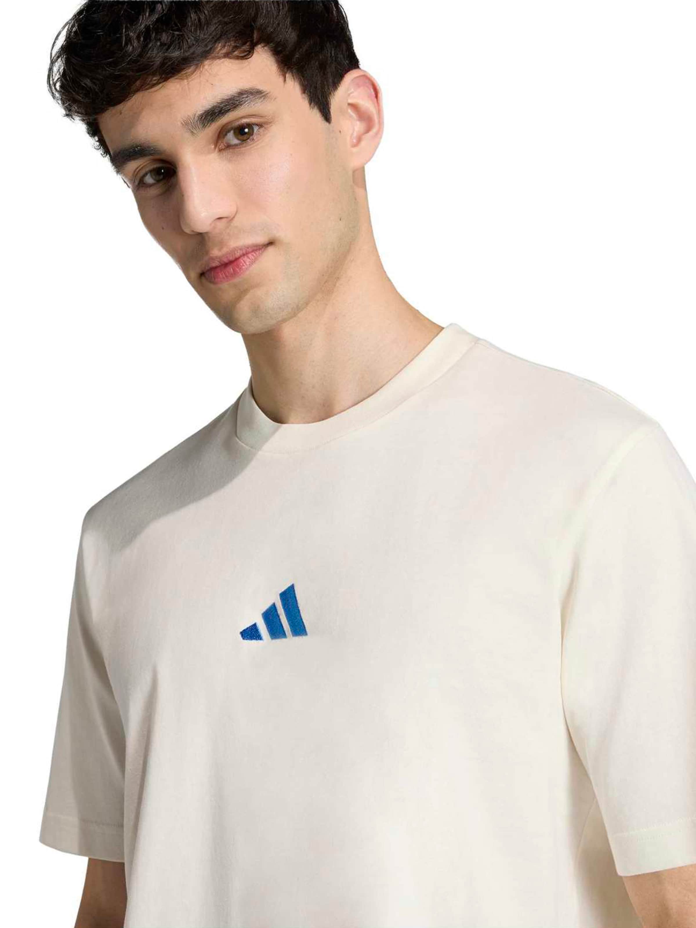 ADIDAS SPORTSWEAR Функционална тениска 'Essentials' в бяло