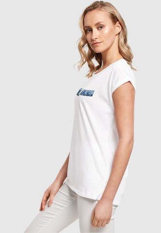 Merchcode T-Shirt 'Grand San Diego Skyline' in Weiß
