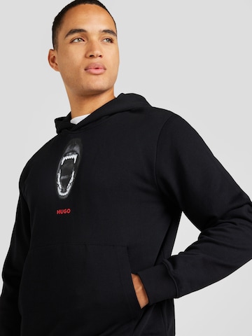 HUGO Sweatshirt 'Dartchon' in Zwart