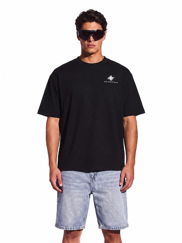 Silverstein Official Shirt 'Silverstein-Official  Oversize T-shirt Birds 2.0 schwarz Grey Tee' in Black: front