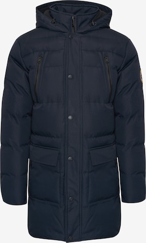 Threadbare Winter coat 'Belle Vue' in Blue: front