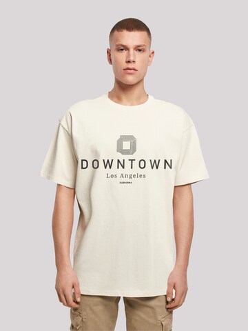 T-Shirt 'Downtown LA' F4NT4STIC en beige : devant