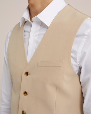 WE Fashion Slim fit Suit vest in Beige