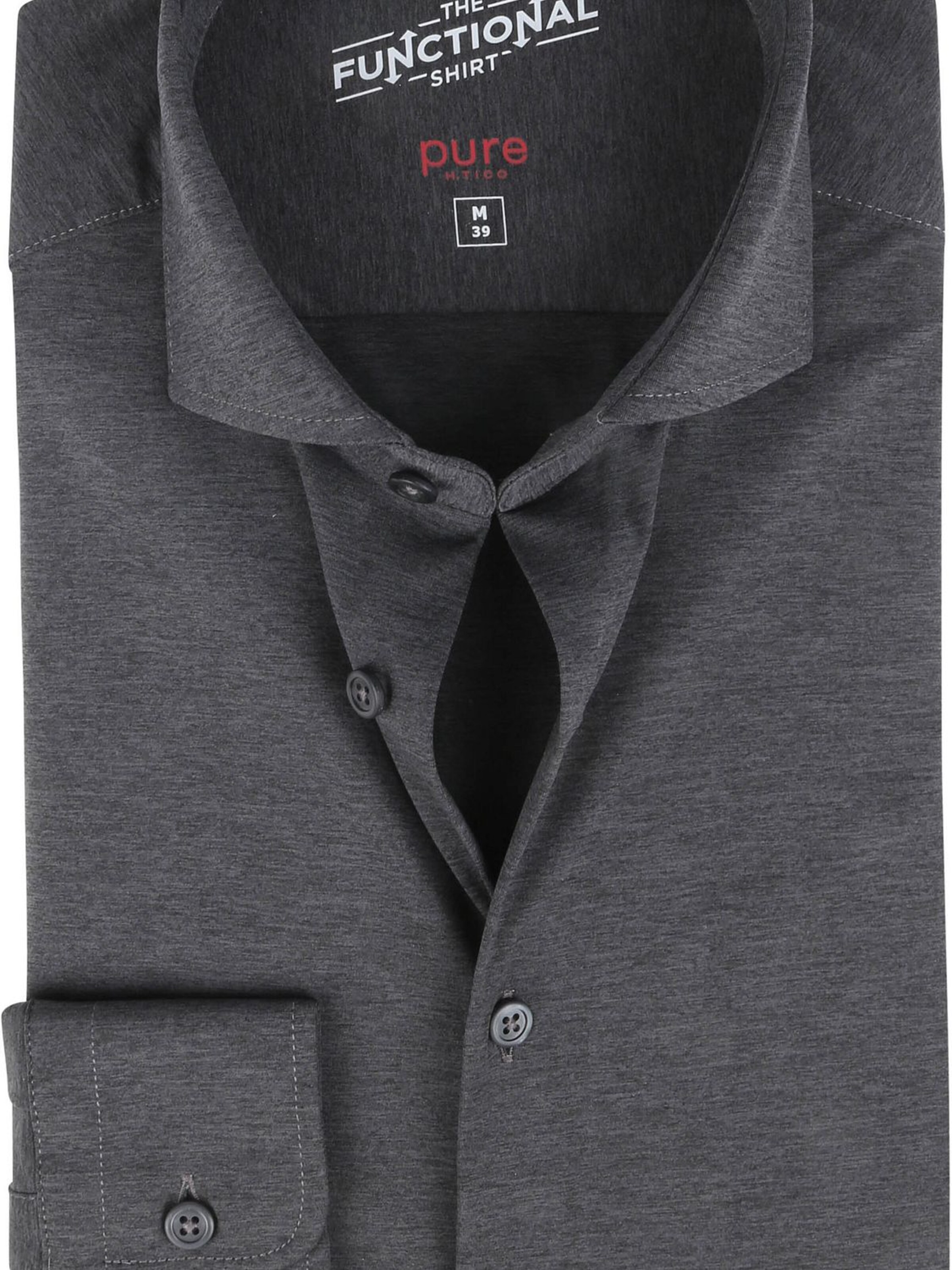 PURE Slim fit Overhemd in Grijs