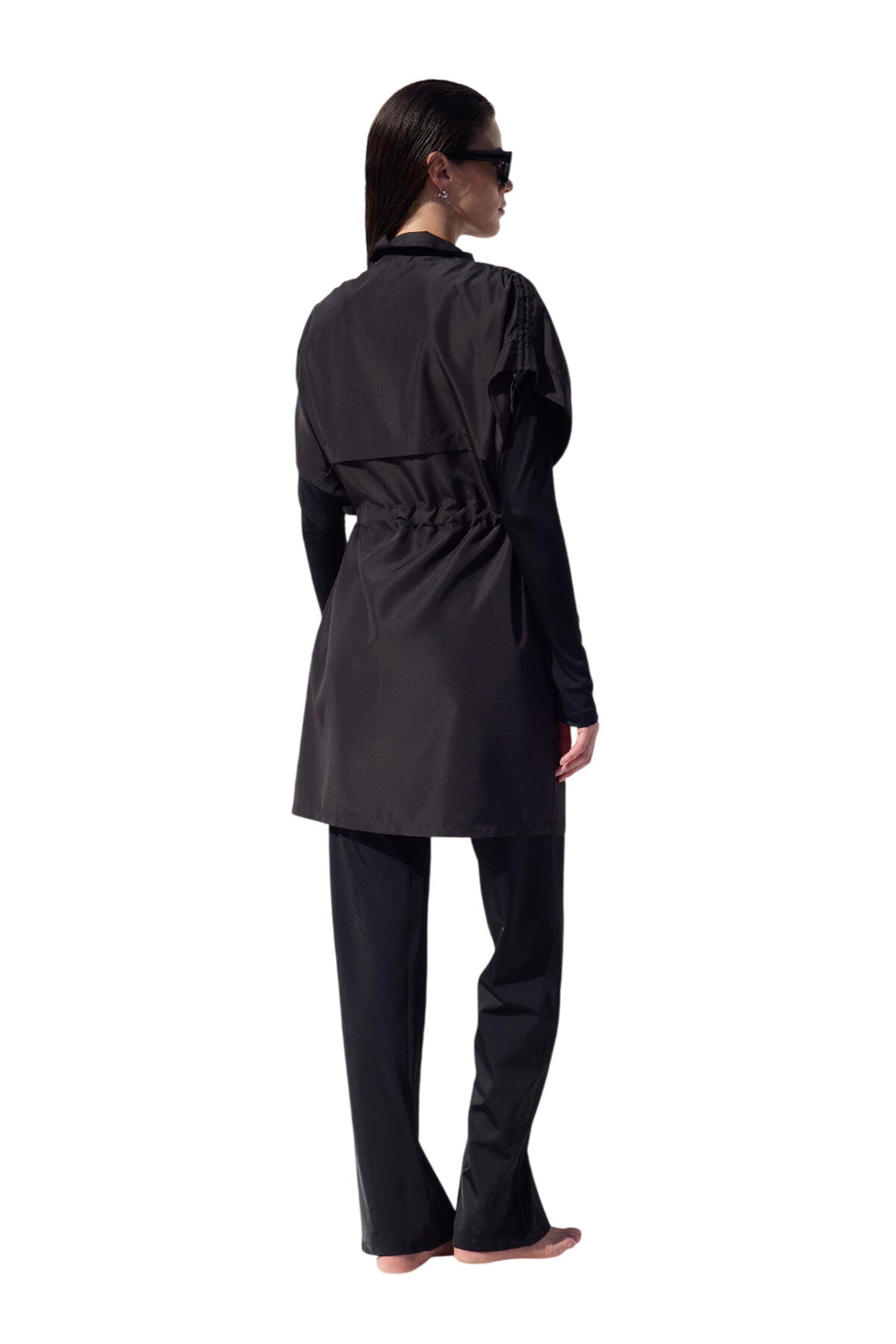 MANUKA Badeanzugkleid in Schwarz