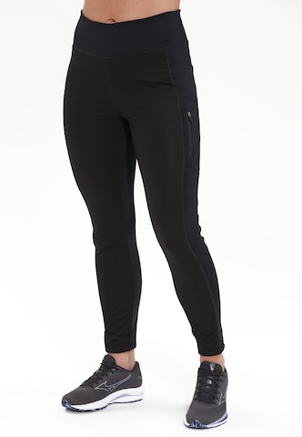 ENDURANCE Skinny Workout Pants 'Janney' in Black: front