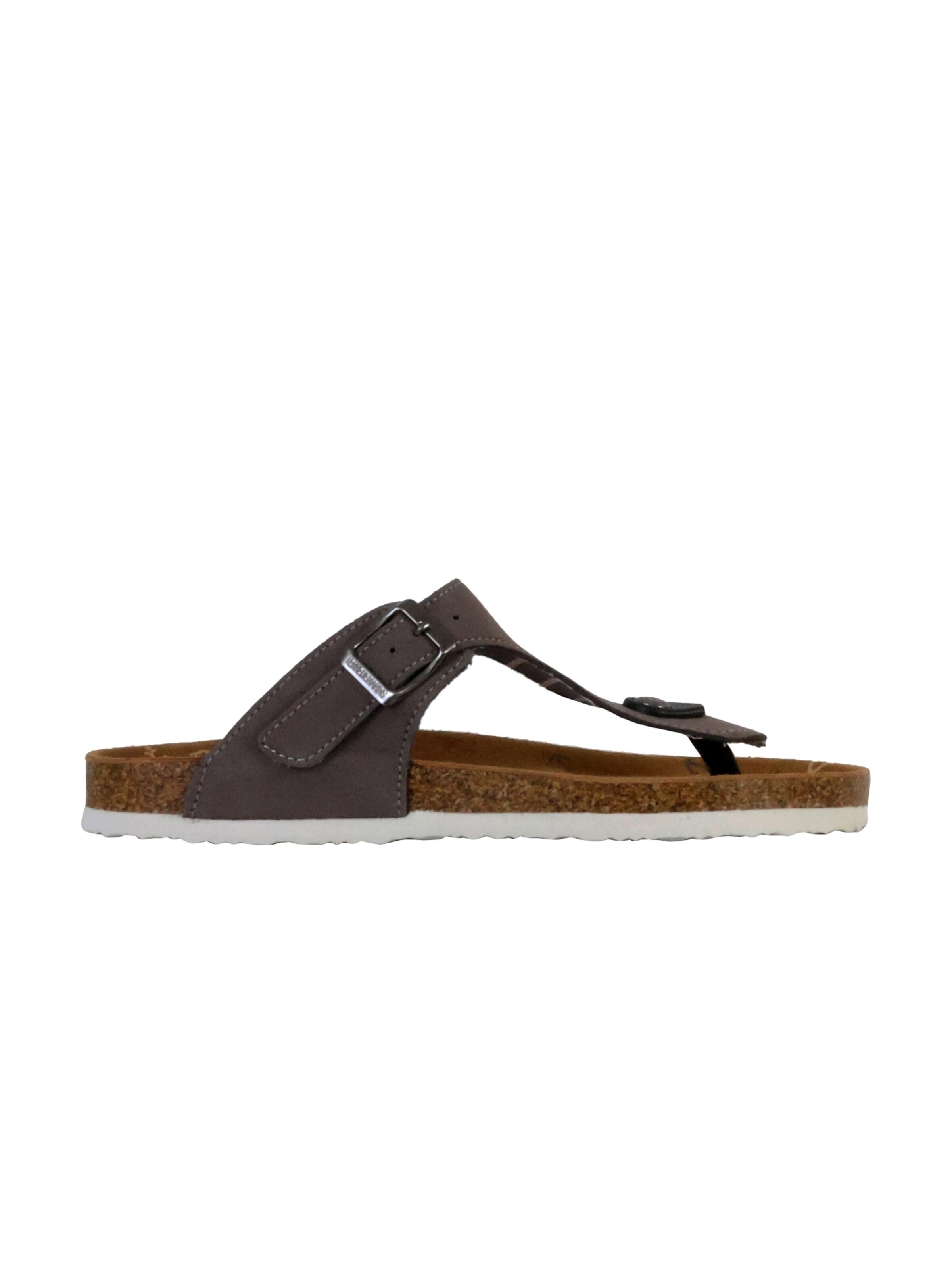 terre de marins - Zapatos abiertos 'Saline-Pantoletten aus Leder' en gris