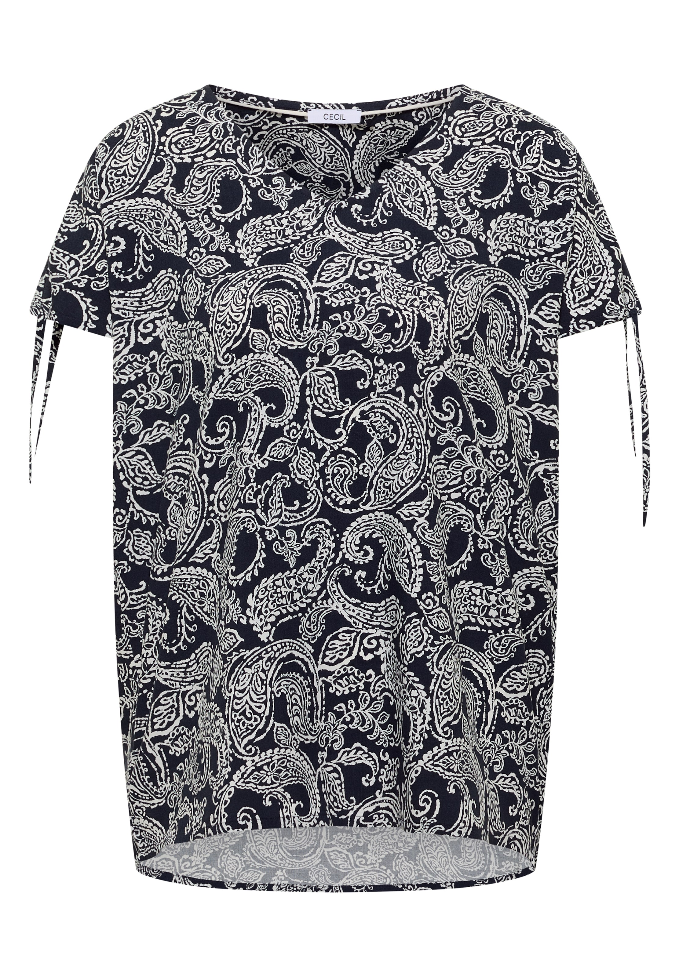 CECIL Blusenshirt mit gerafftem Detail in Blau: Vorderseite