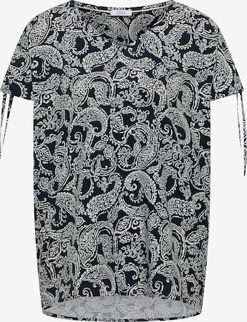 CECIL Blusenshirt mit gerafftem Detail in Blau: Vorderseite