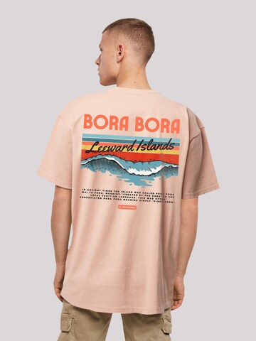 T-Shirt 'Bora Bora Leewards Island' F4NT4STIC en beige : devant