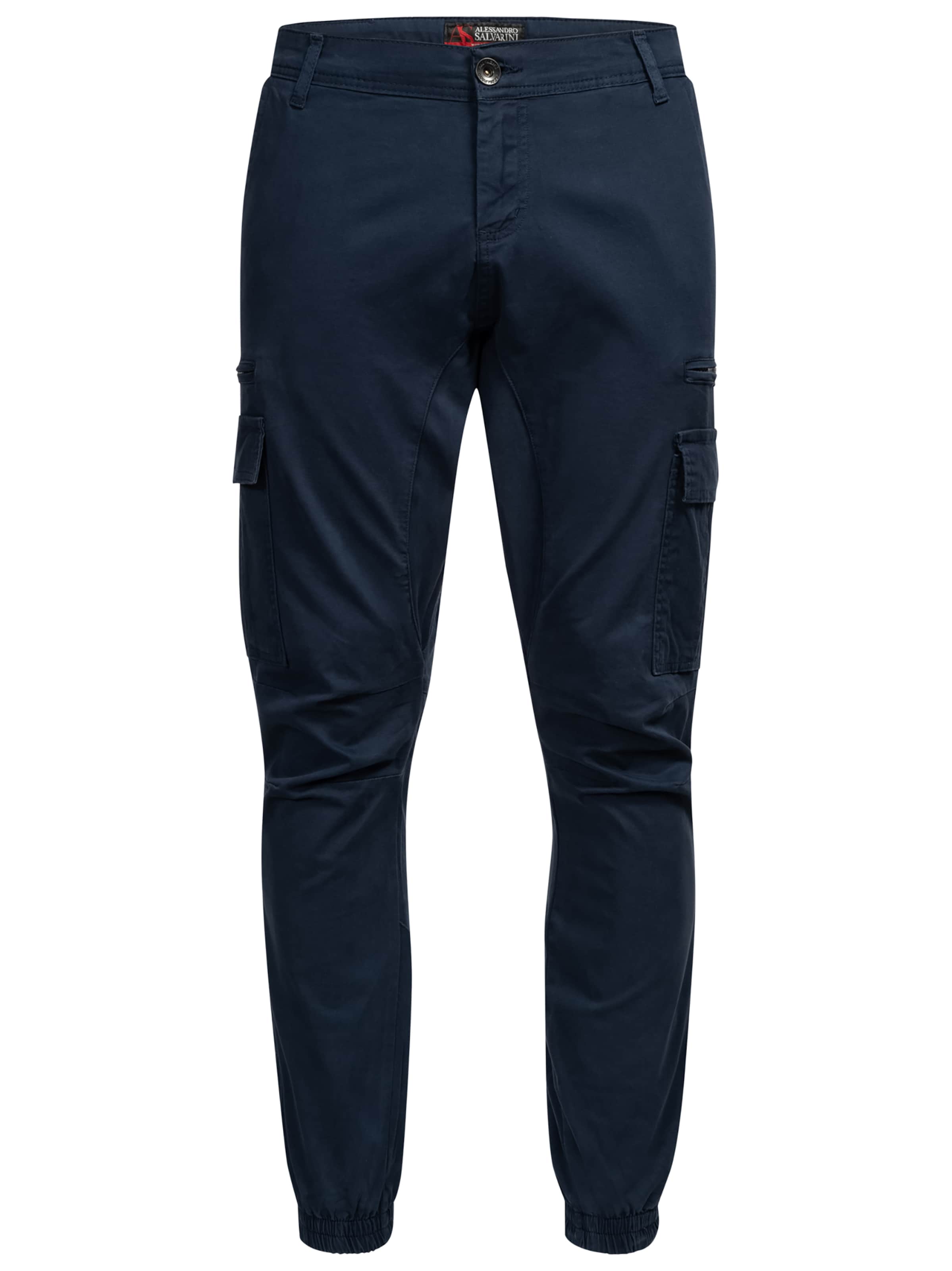Alessandro Salvarini Cargohose in Blau: Vorderseite